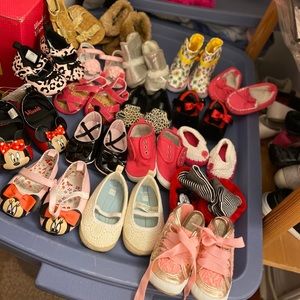 Baby Girl 1st year of shoes - assortment of sizes